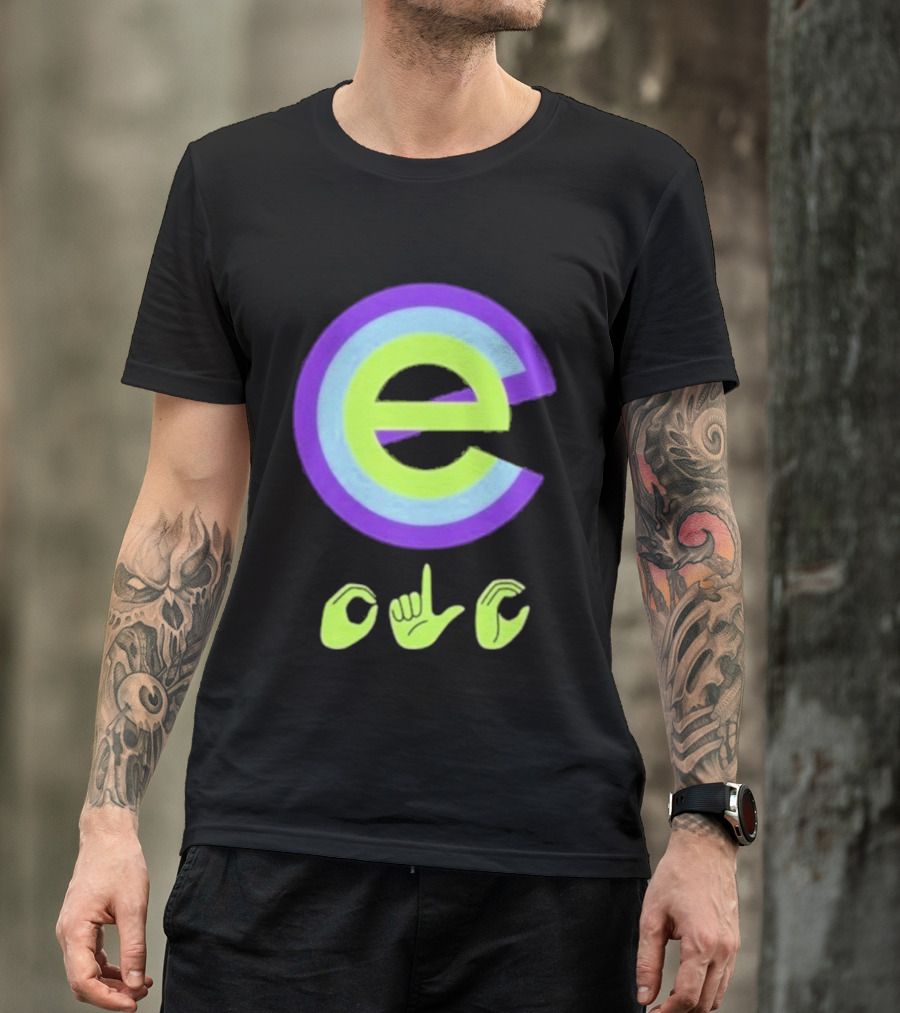 Inclusive E Sign Language Symbol DHH T-Shirt