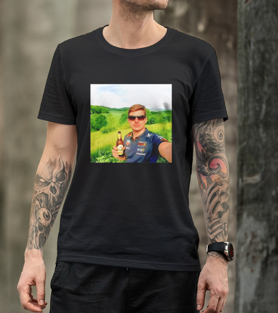Max Verstappen Beyond The Track Oracle Red Bull Racing Honda Beer Experience T-Shirt