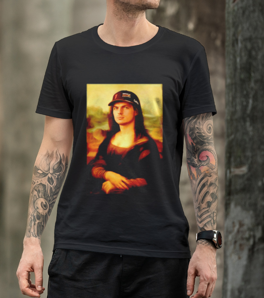 Max Verstappen Mona Lisa Meme Red Bull Racing Cap T-Shirt