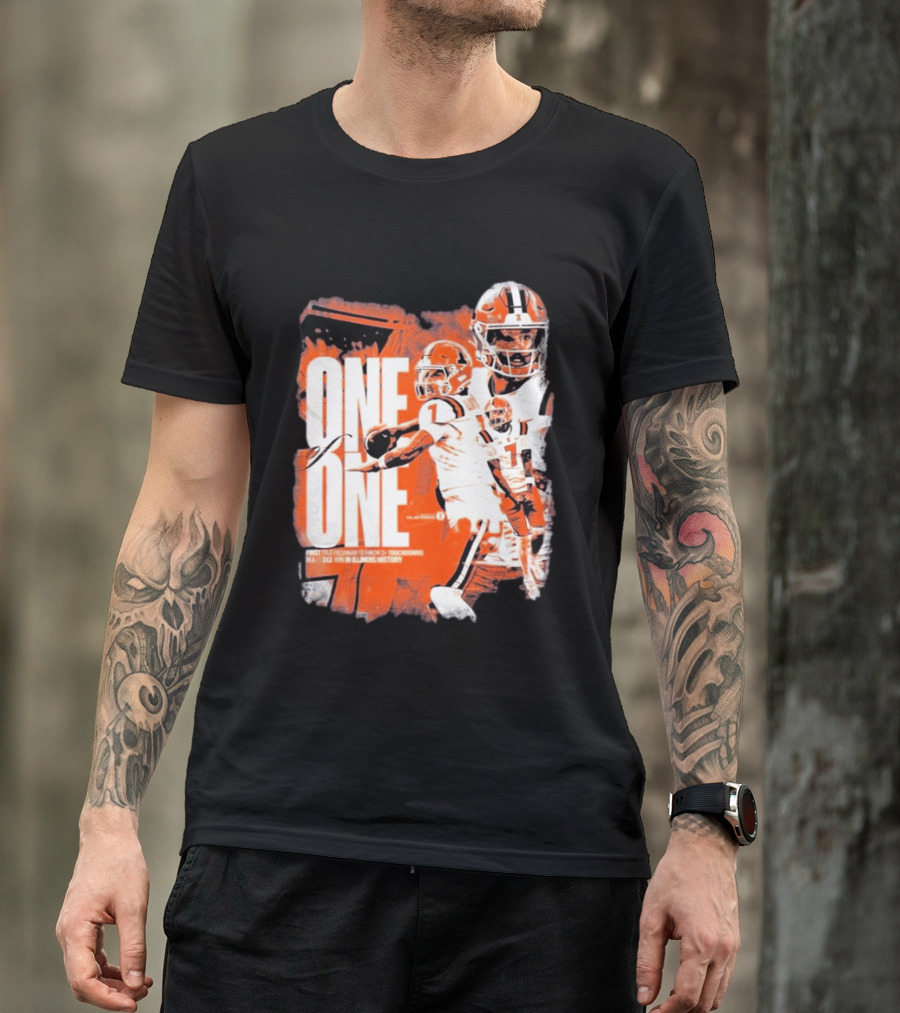 Michael Clayton II Illinois Historic Freshman Touchdown Win T-Shirt