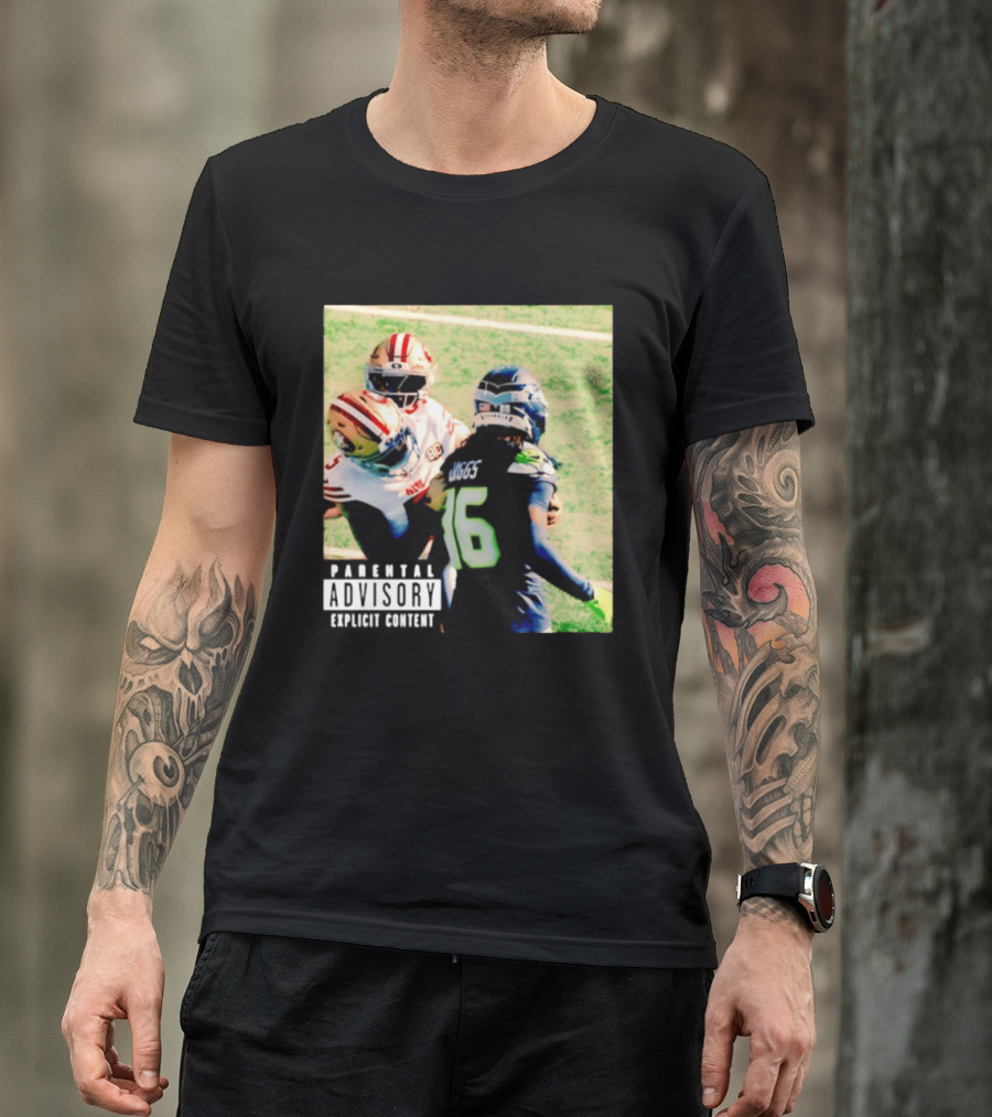 Parental Advisory Explicit Content Mike Evans Vs Trevon Diggs Football Meme T-Shirt