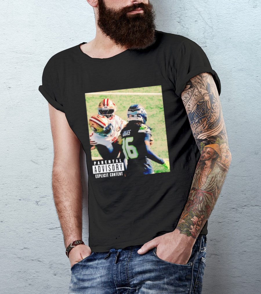 Parental Advisory Explicit Content Mike Evans Vs Trevon Diggs Football Meme T-Shirt