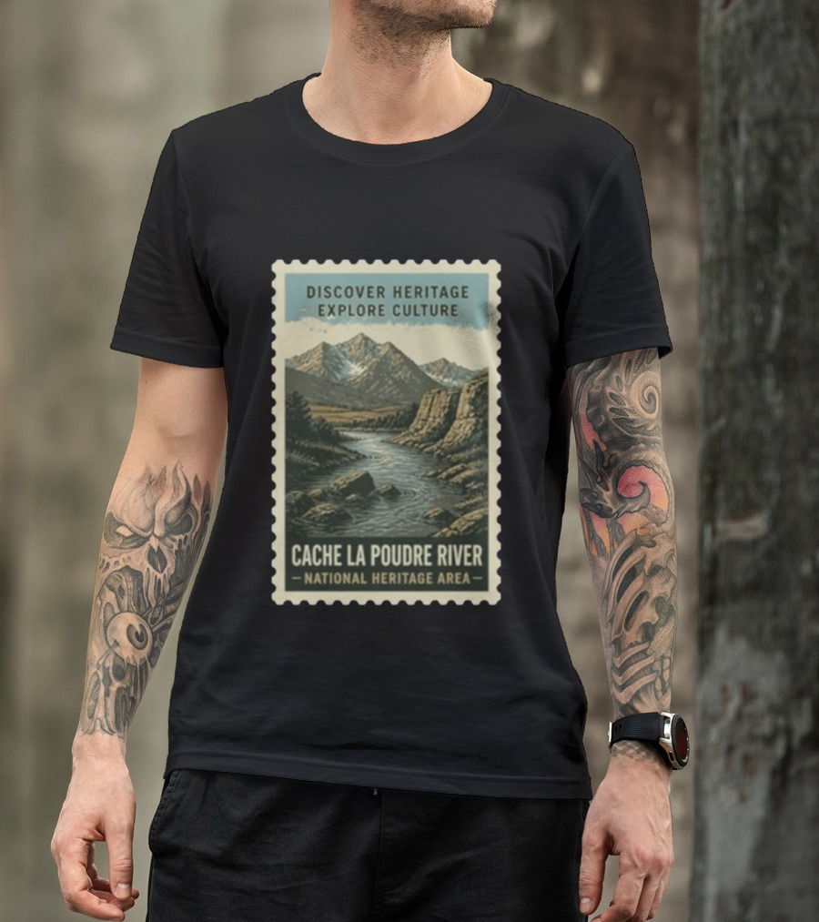 Discover Heritage Explore Culture Cache La Poudre River National Heritage Area T-Shirt