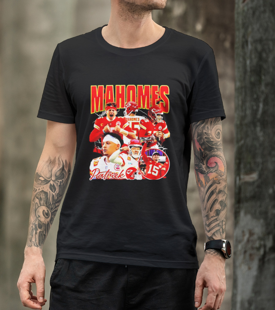 Patrick Mahomes Kansas City Chiefs 15 Red Gold Champion 2026 T-Shirt