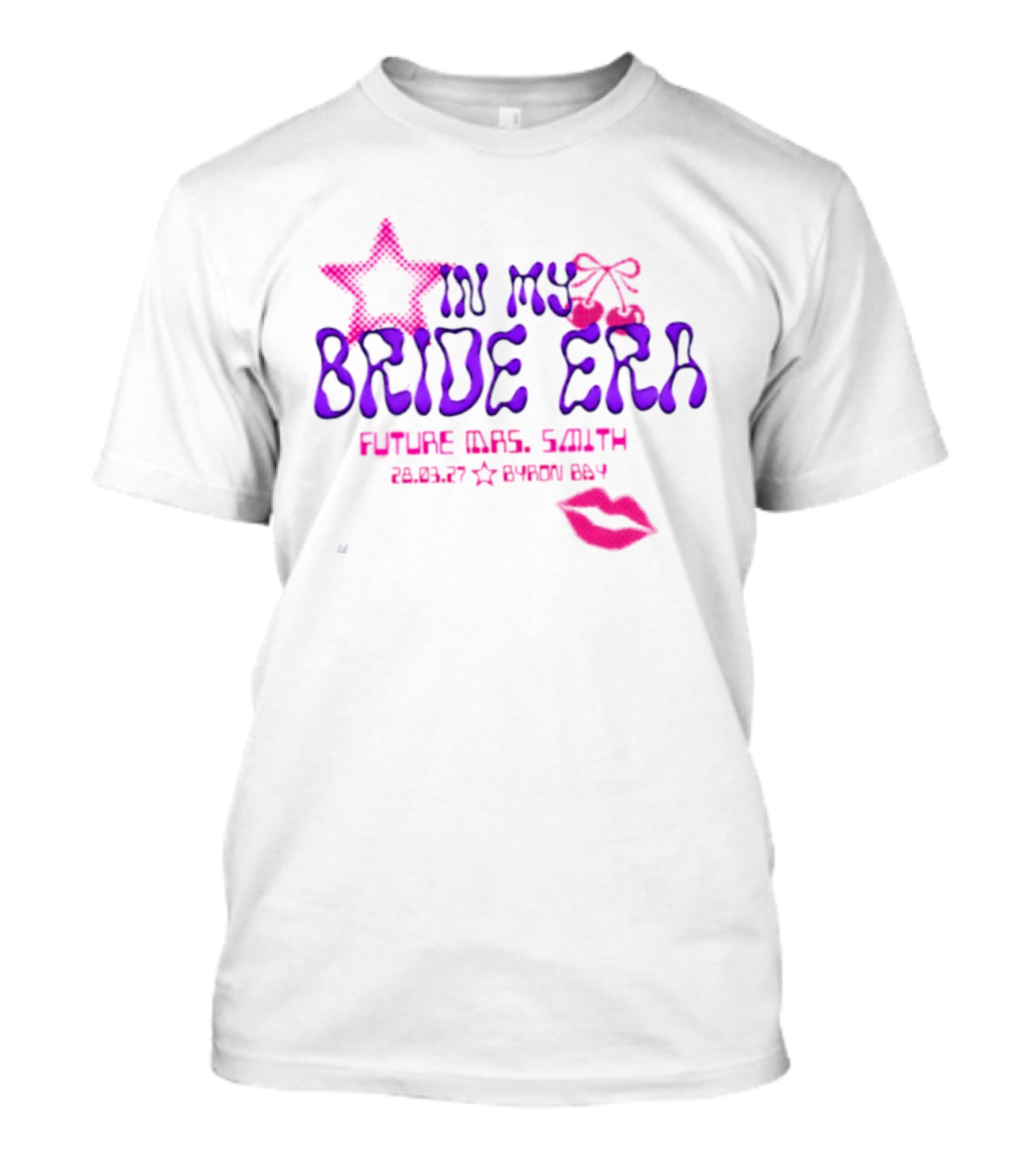 In My Bride Era Future Mrs Smith 28 03 27 Byron Bay Kiss T-Shirt