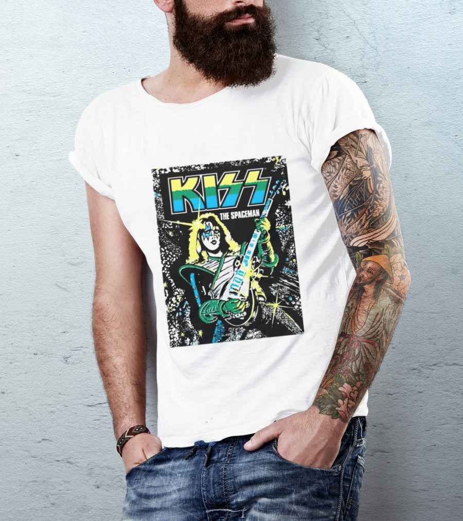 Kiss The Spaceman Ace Frehley Ben Cooper Action Figures Halloween 2026 70s T-Shirt