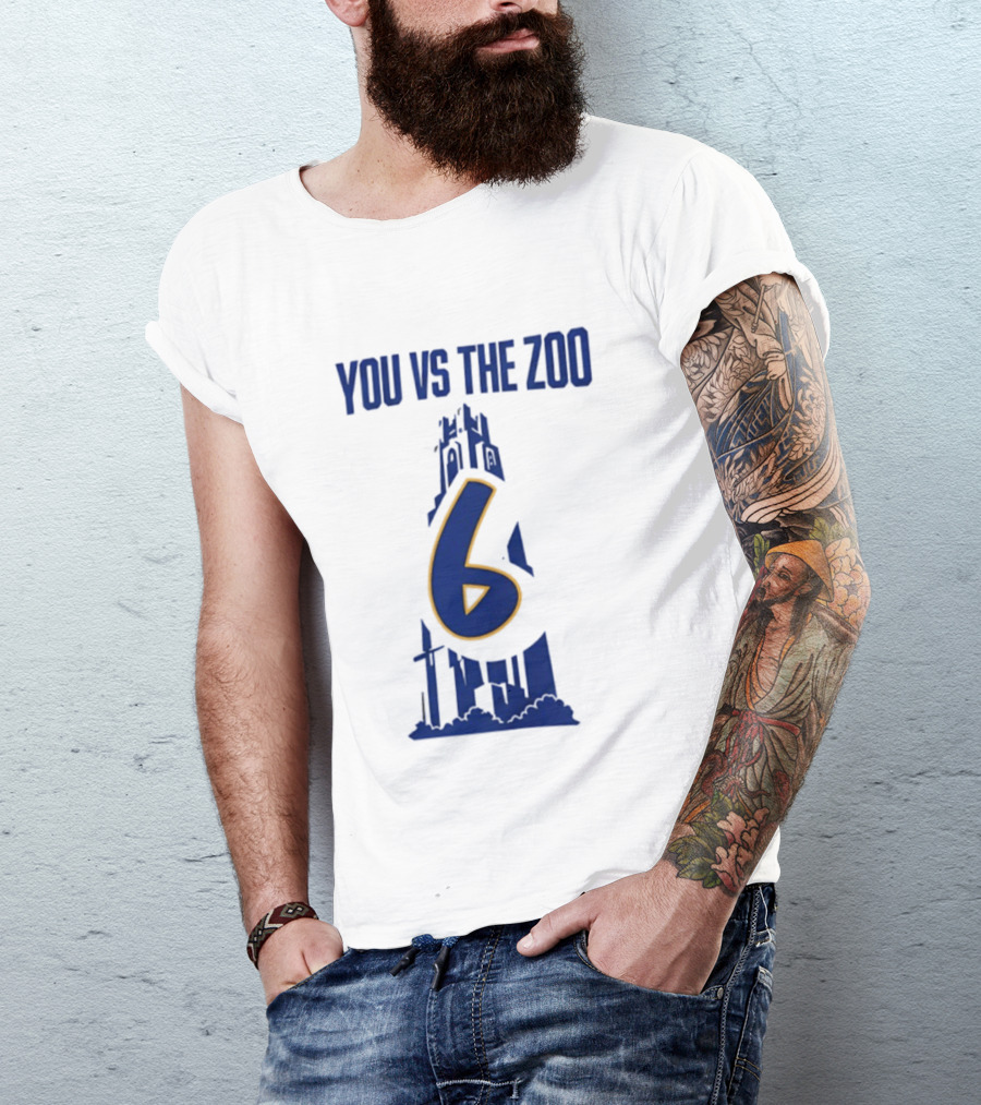 Pittsburgh Panthers You Vs The Zoo Number 6 Skyline T-Shirt