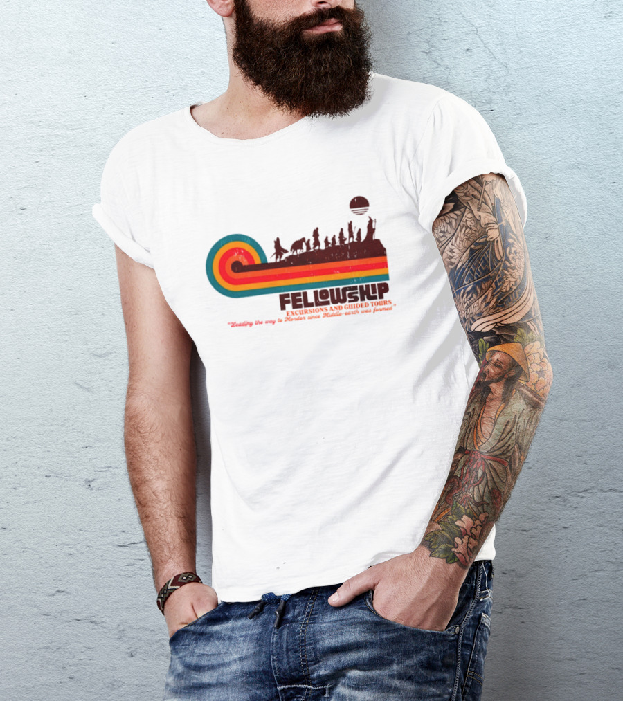 Fellowship Excursions And Guided Tours Leading The Way To Mordor T-Shirt
