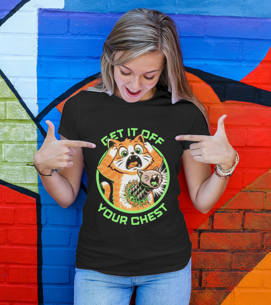 Get It Off Your Chest Alien Cat Mashup T-Shirt