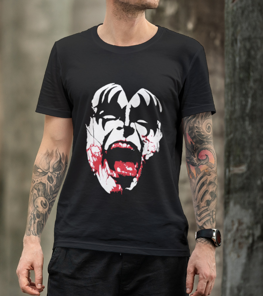 Kiss Halloween 2026 Bloody Demon Face T-Shirt