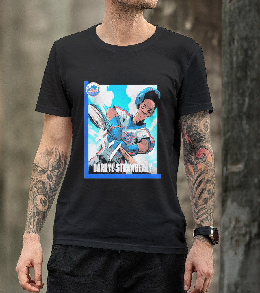 Darryl Strawberry NYC Mets Baseball Manga T-Shirt