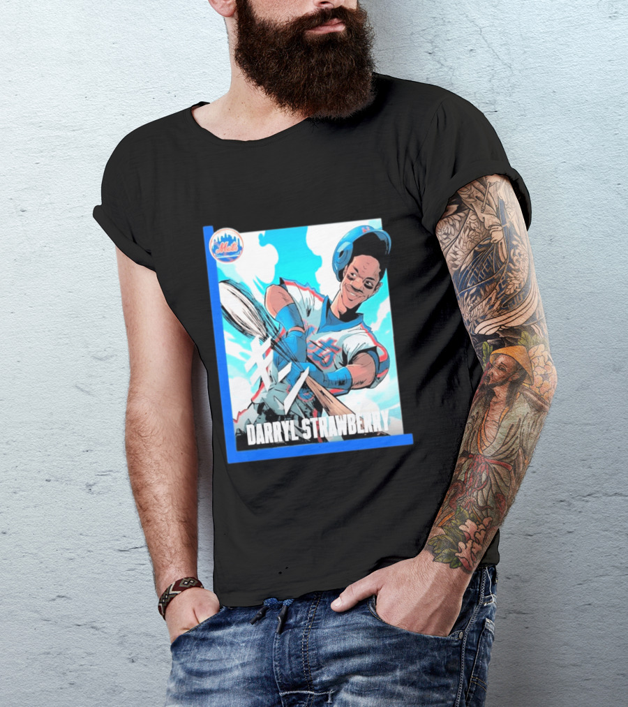 Darryl Strawberry NYC Mets Baseball Manga T-Shirt