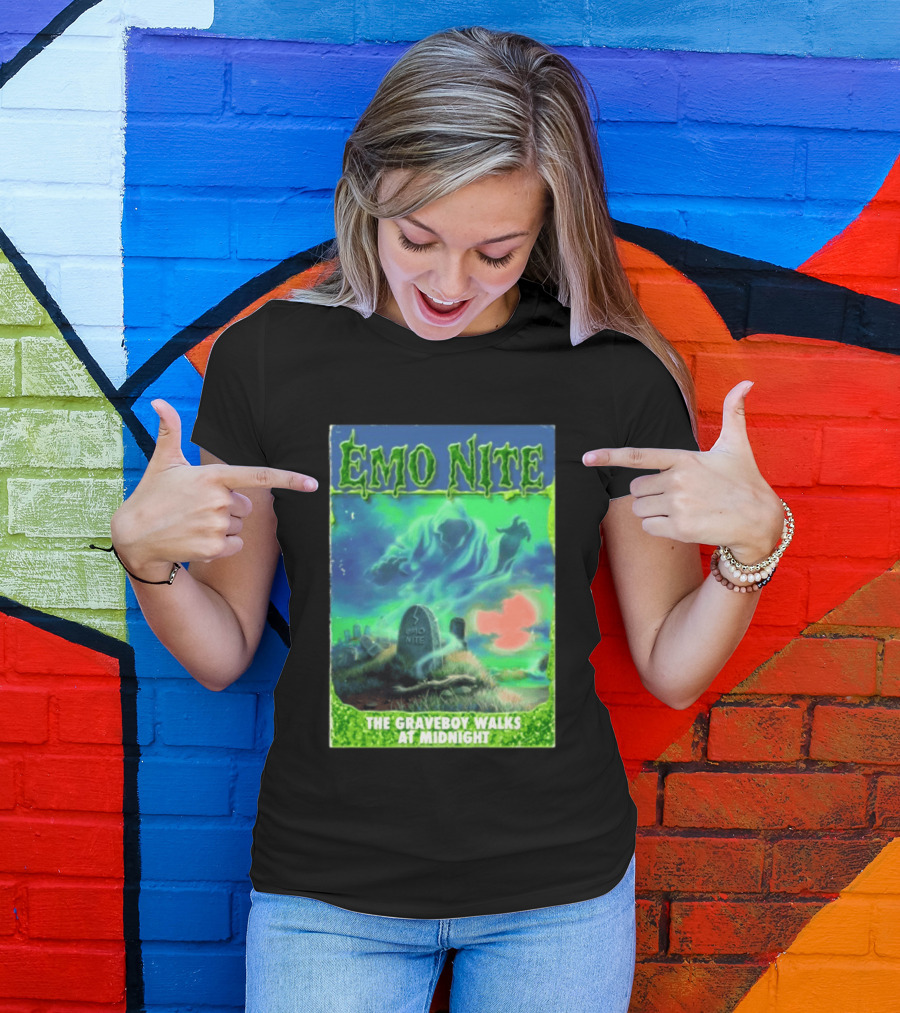 Emo Nite The Graveboy Walks At Midnight Goosebumps T-Shirt