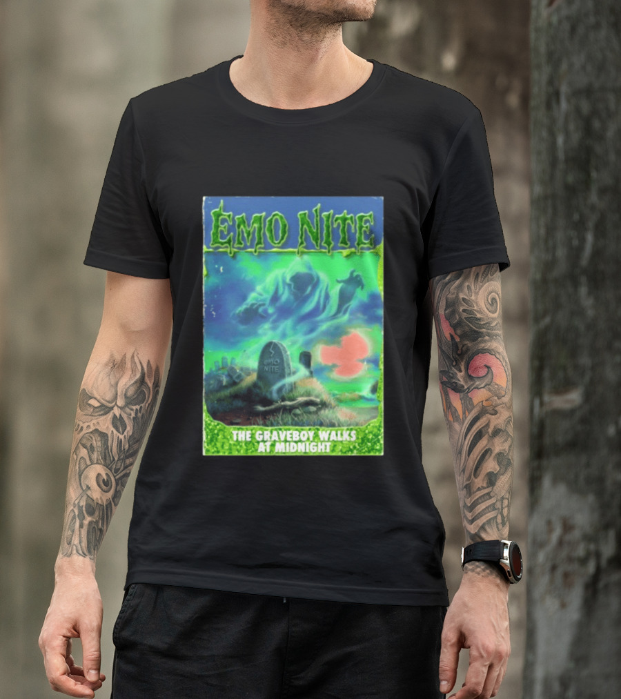 Emo Nite The Graveboy Walks At Midnight Goosebumps T-Shirt