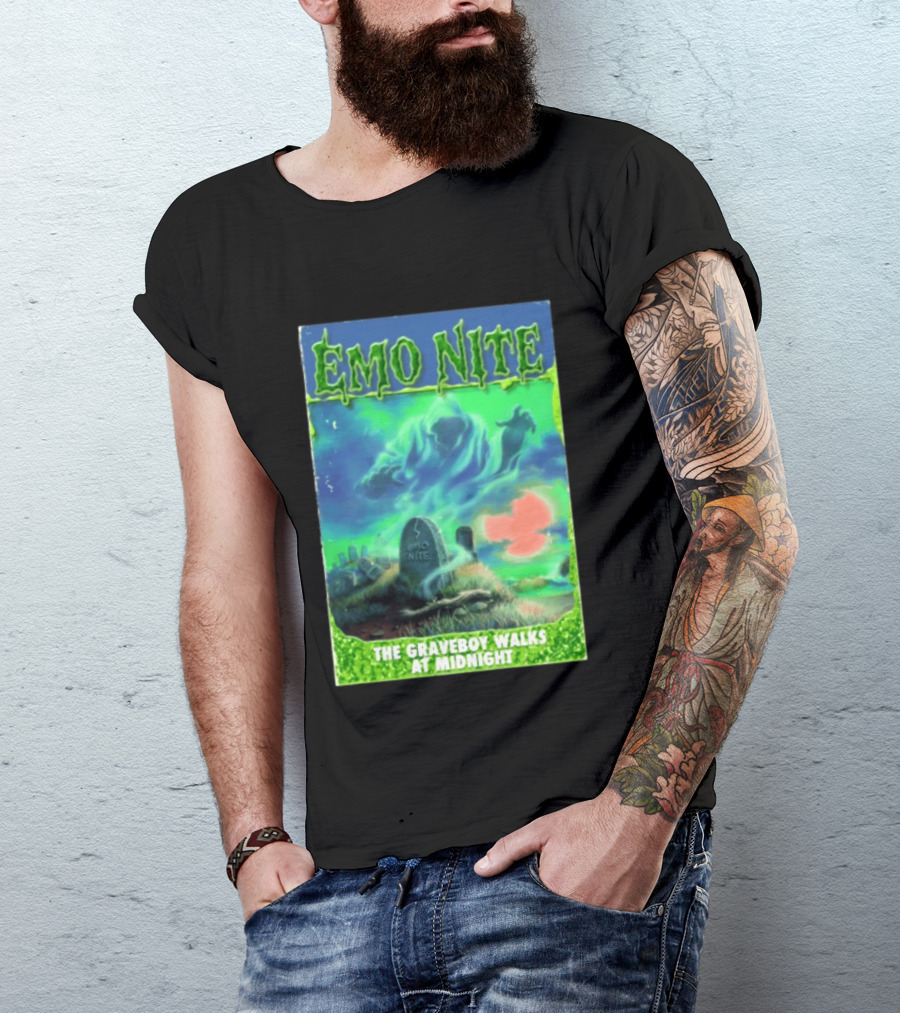 Emo Nite The Graveboy Walks At Midnight Goosebumps T-Shirt
