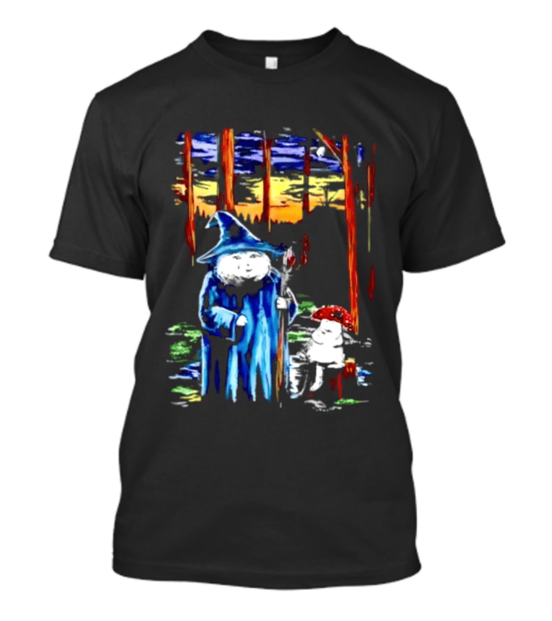 Witch Cat You Wanna Meet Up At The Bog Wizard And Mushroom T-Shirt
