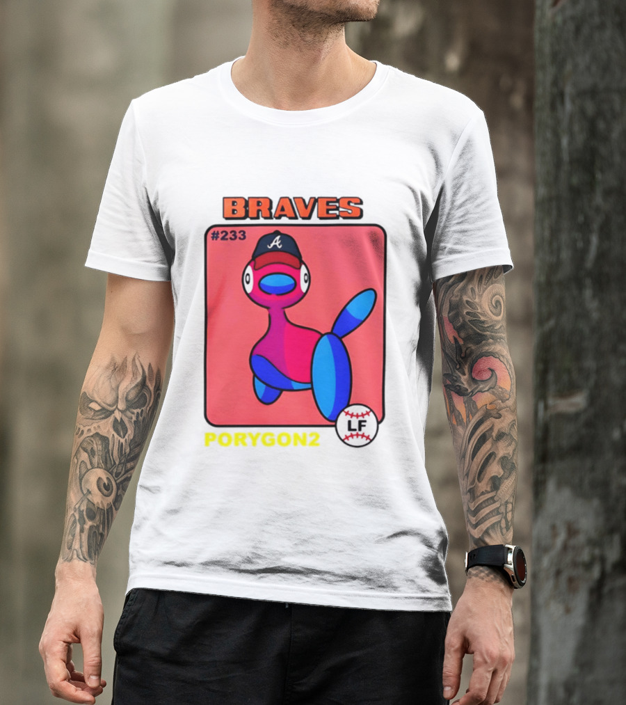 BRAVES Porygon2 Pokemon Crossover #233 LF Baseball Cap T-Shirt