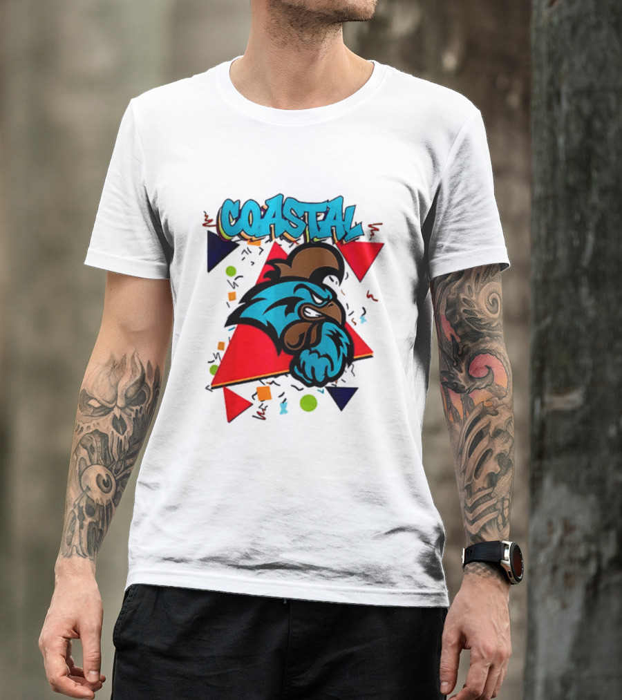 Coastal Carolina Chanticleers 90s NCAA Football 2026 Two Sided T-Shirt