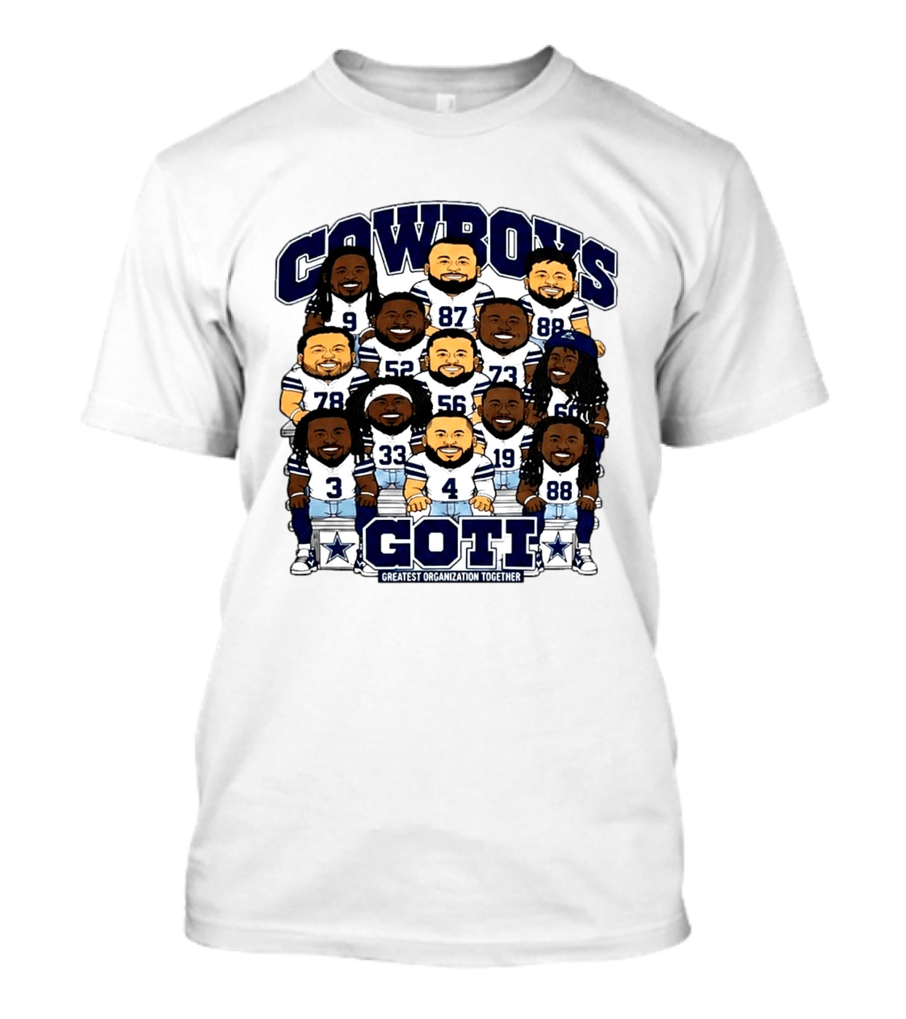 Cowboys GOTI Greatest Organization Together Football Team T-Shirt
