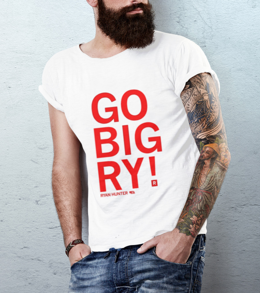 Ryan Hunter 18 Nebraska Huskers Volleyball NCAA Go Big Ry T-Shirt