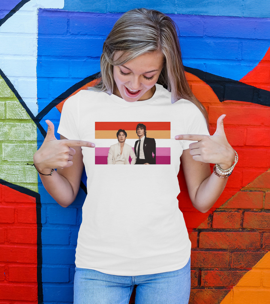 Hudson Williams Connor Storrie Lesbian Pride Flag Themes T-Shirt