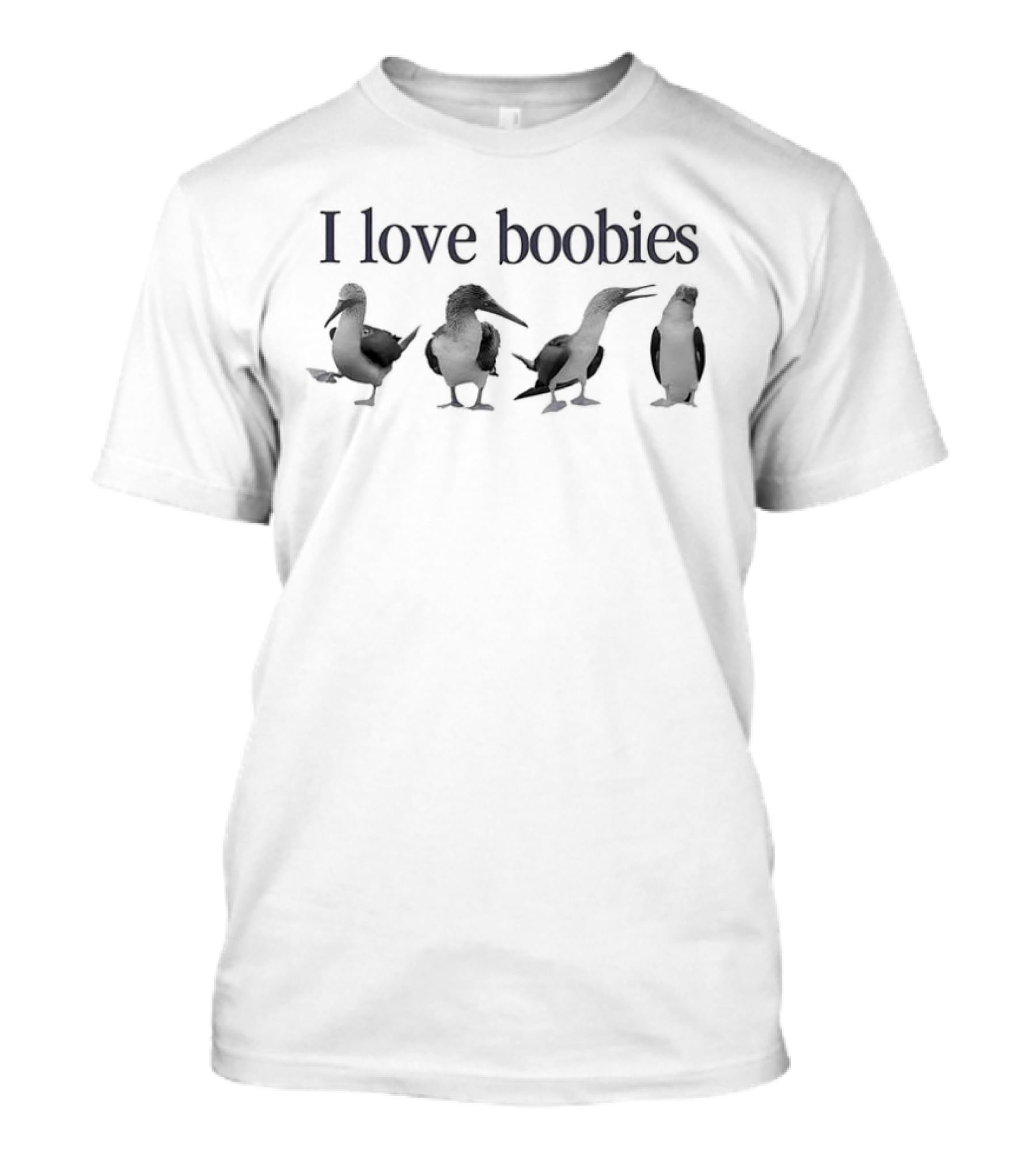 I Love Boobies Blue Footed Booby Bird T-Shirt
