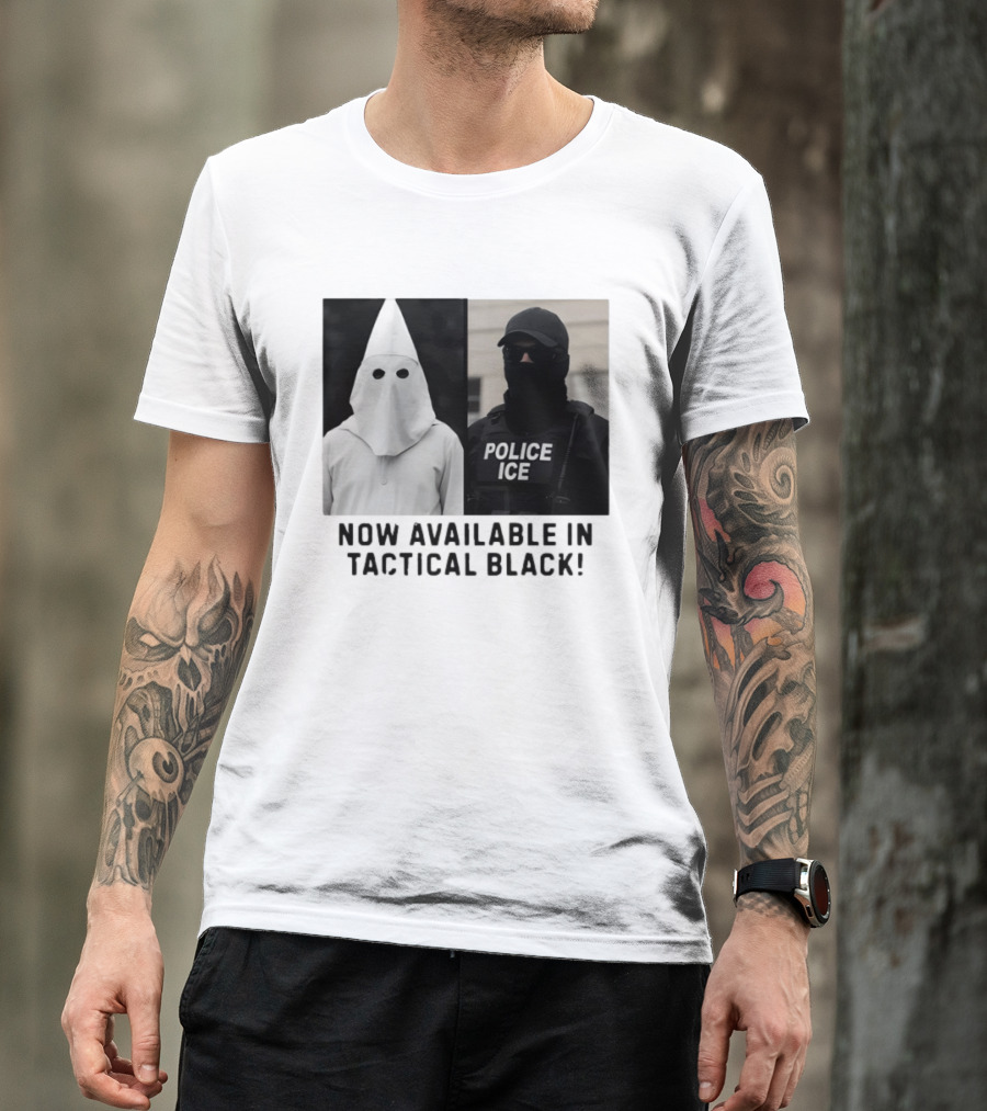 Now Available In Tactical Black Anti ICE Police ICE T-Shirt