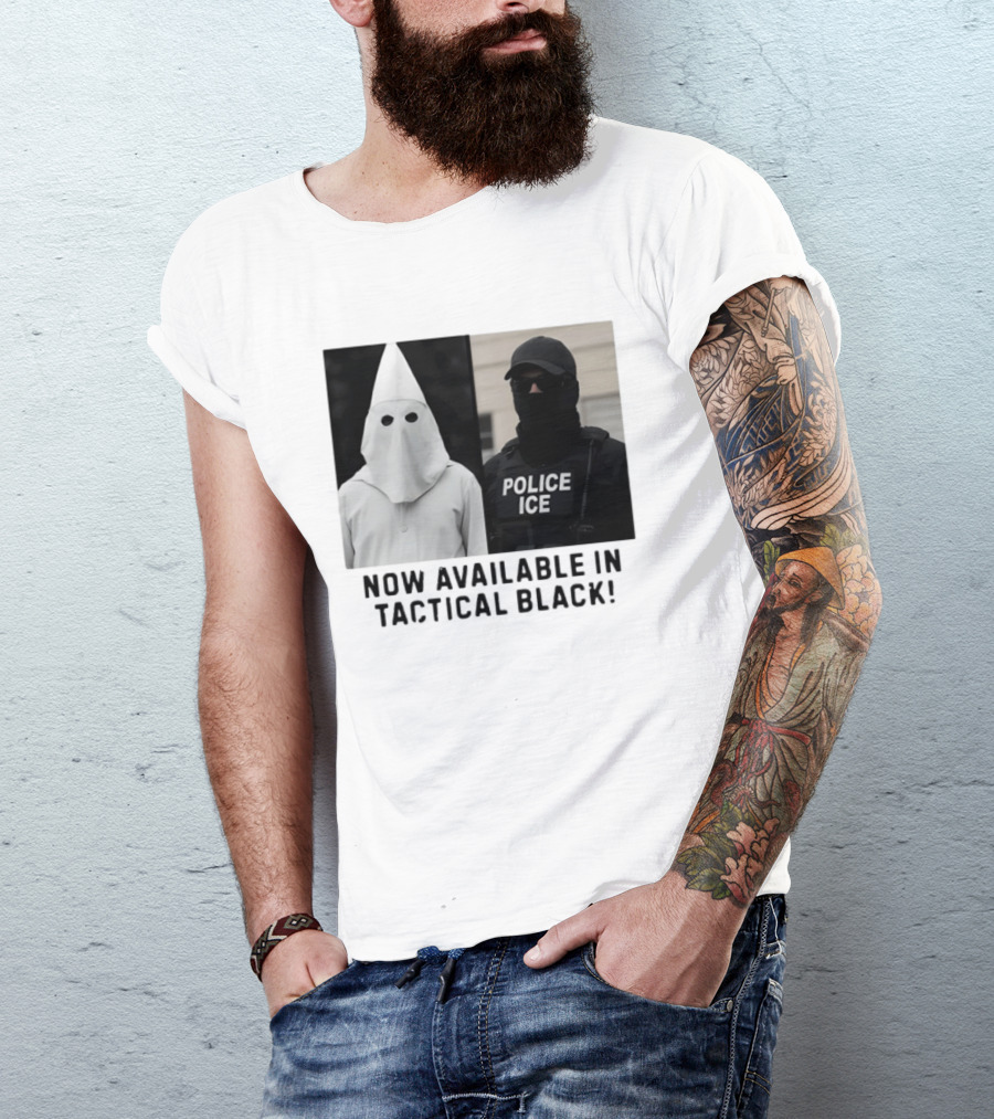 Now Available In Tactical Black Anti ICE Police ICE T-Shirt