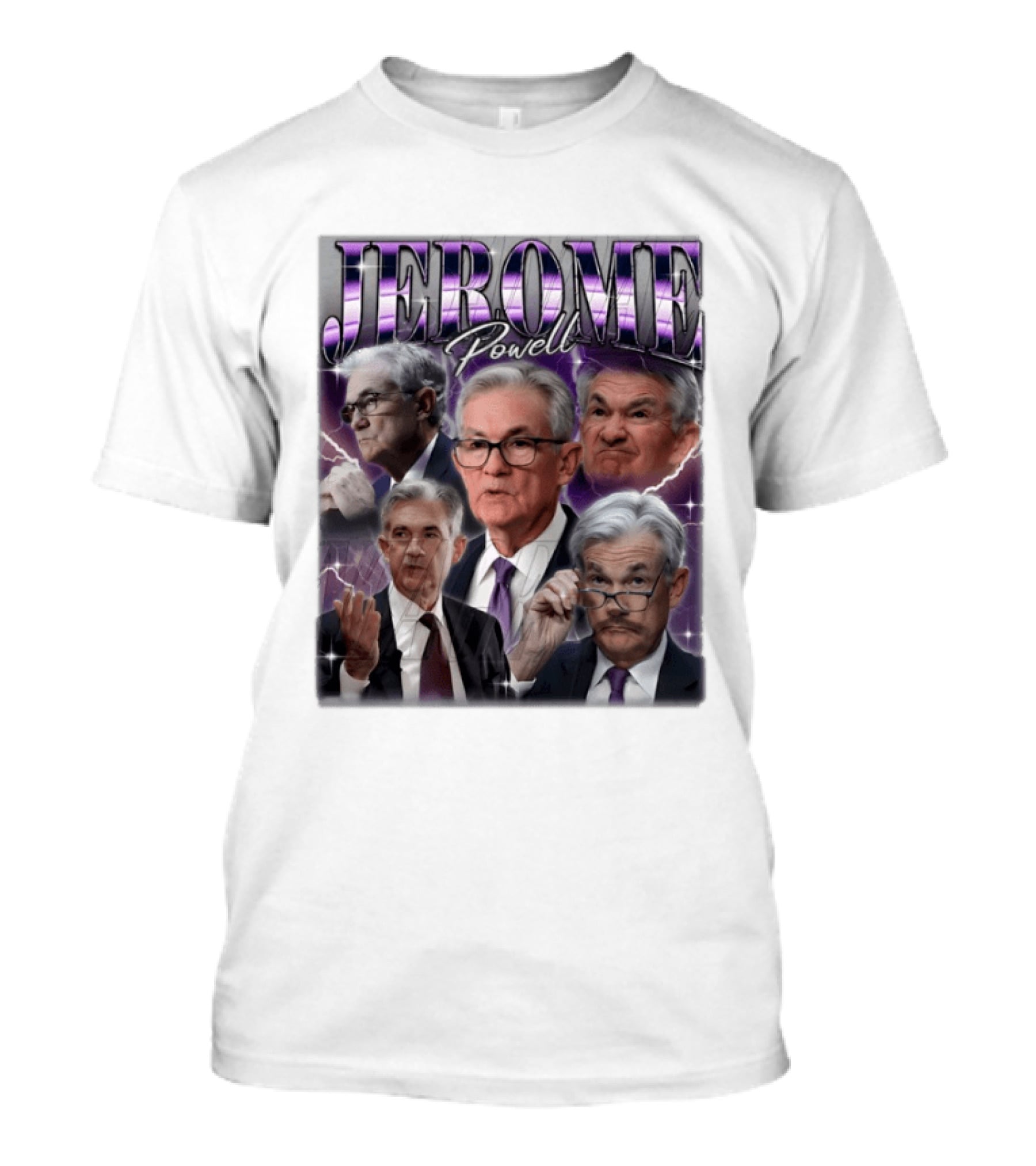 Jerome Powell Collage Multiple Expressions And Poses T-Shirt