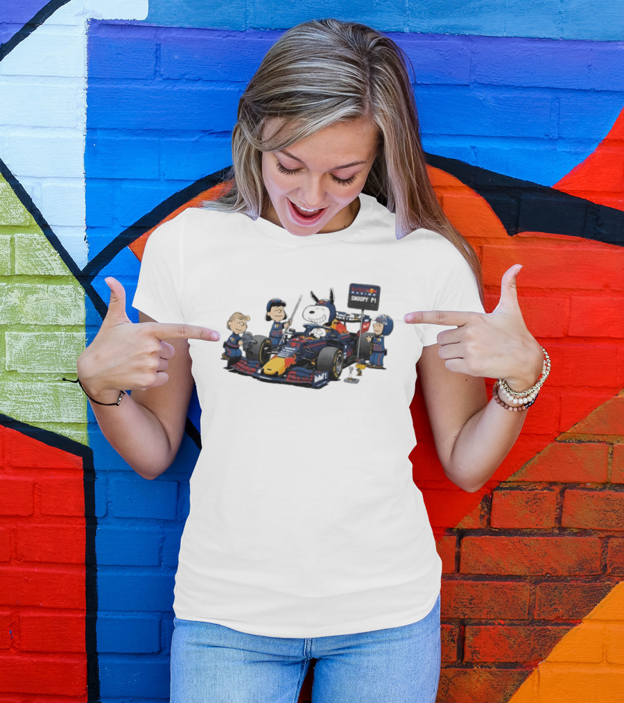 Red Bull Racing Snoopy P1 Peanuts Motorsport Pit Crew T-Shirt