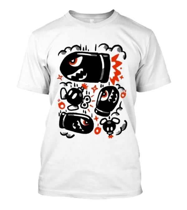 Terry Mack Bob Ombing Run Bullet Character Explosive Motion T-Shirt