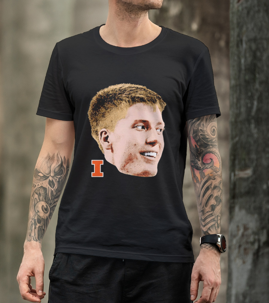 Ben Humrichous Illinois Fighting Illini Big Head I T-Shirt
