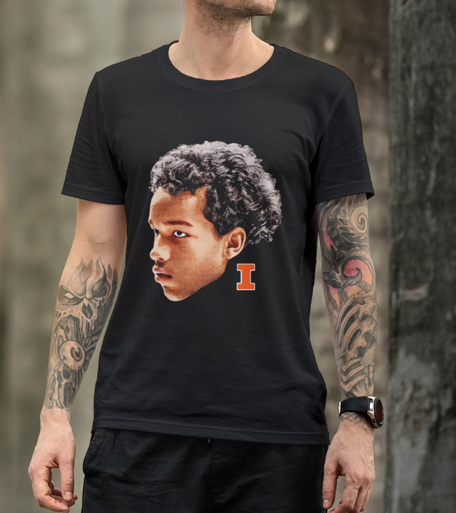 Blake Fagbemi Illinois Fighting Illini Big Head Iconic I T-Shirt