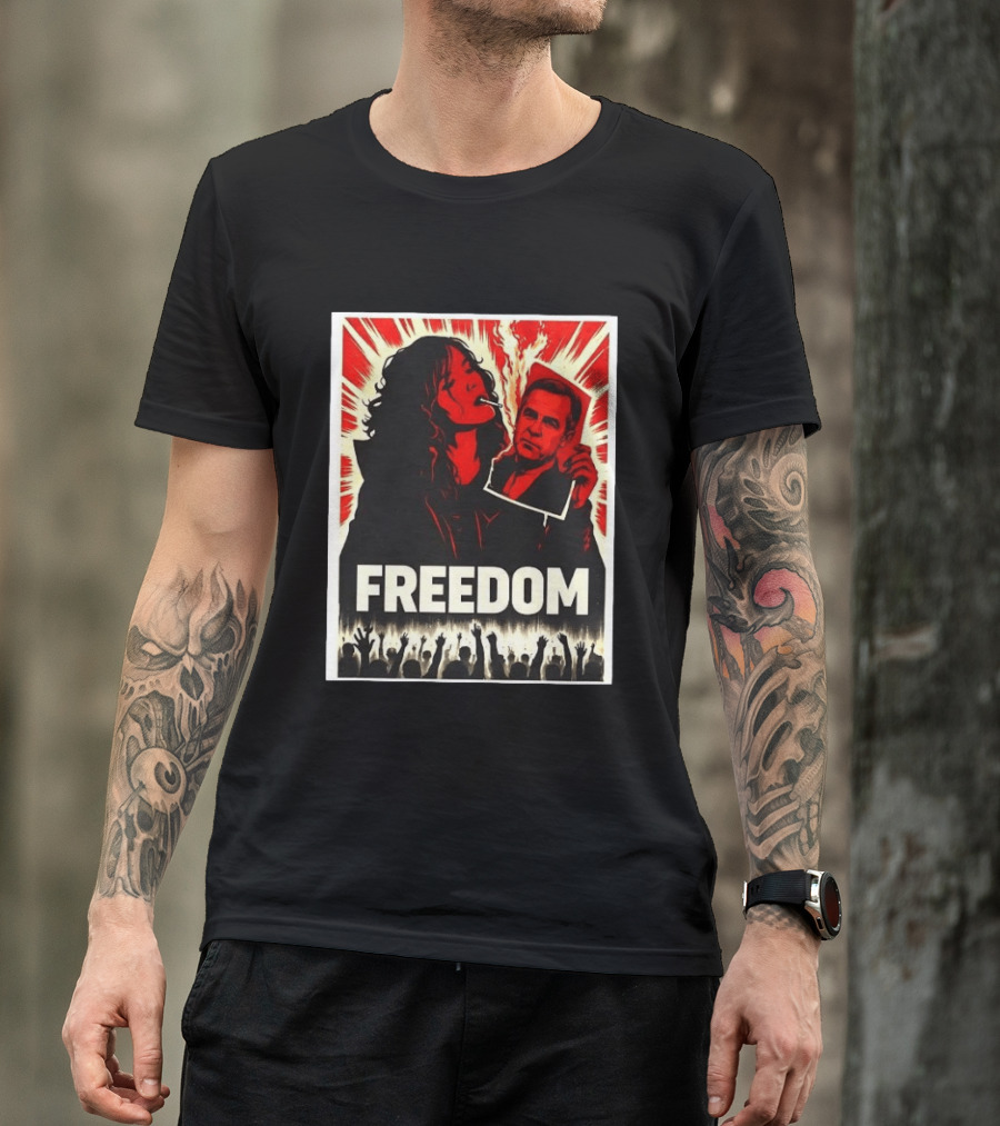 Freedom Expression Red And Black Powerful Political T-Shirt