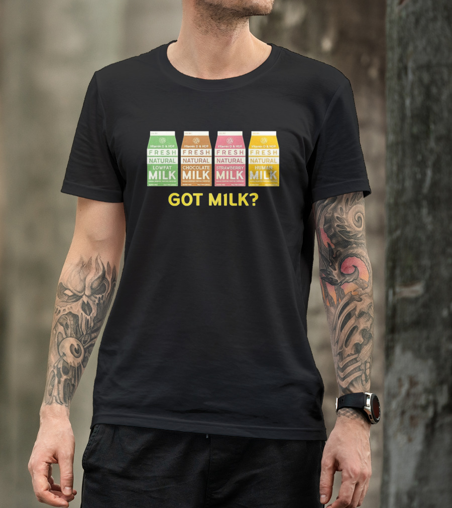 Got Milk Fresh Natural Vitamin D HDP Lowfat Chocolate Strawberry Human T-Shirt