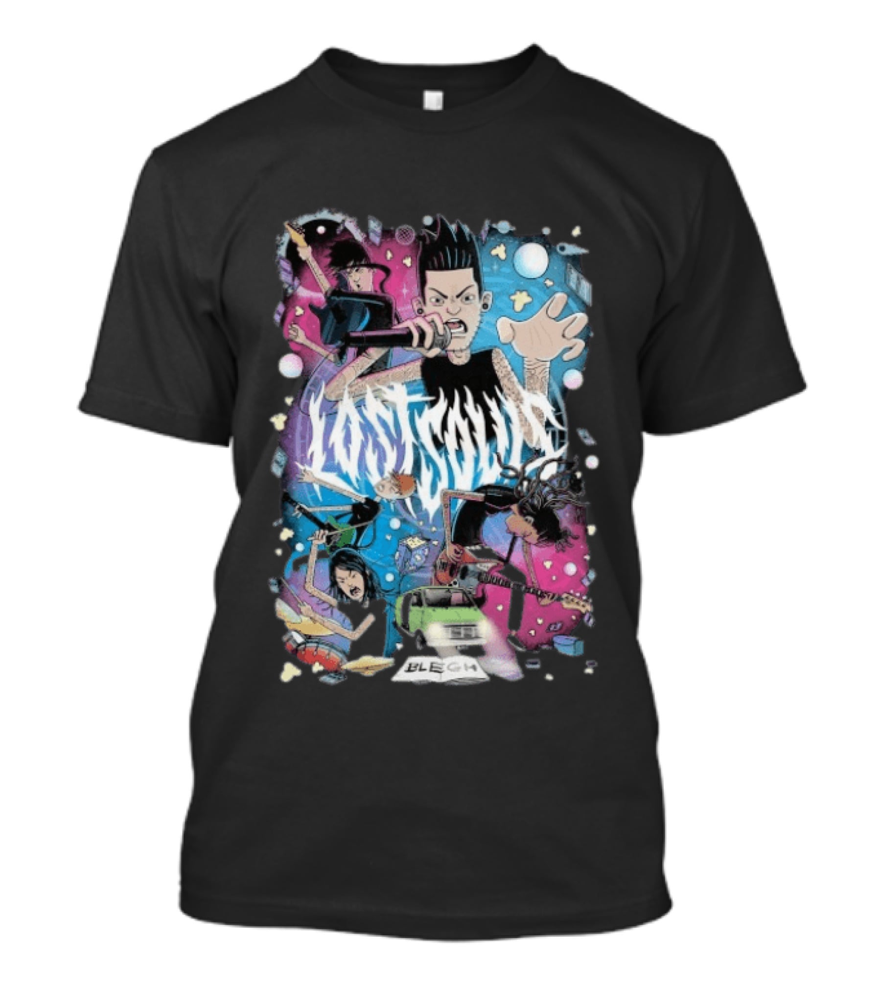 Lost Souls Lore Punk Band Anime Style Bleach T-Shirt