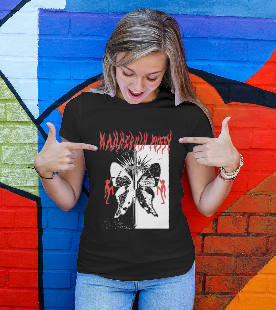 Mannequin Pussy Butterfly Gothic Aesthetic With Dancing Figures T-Shirt