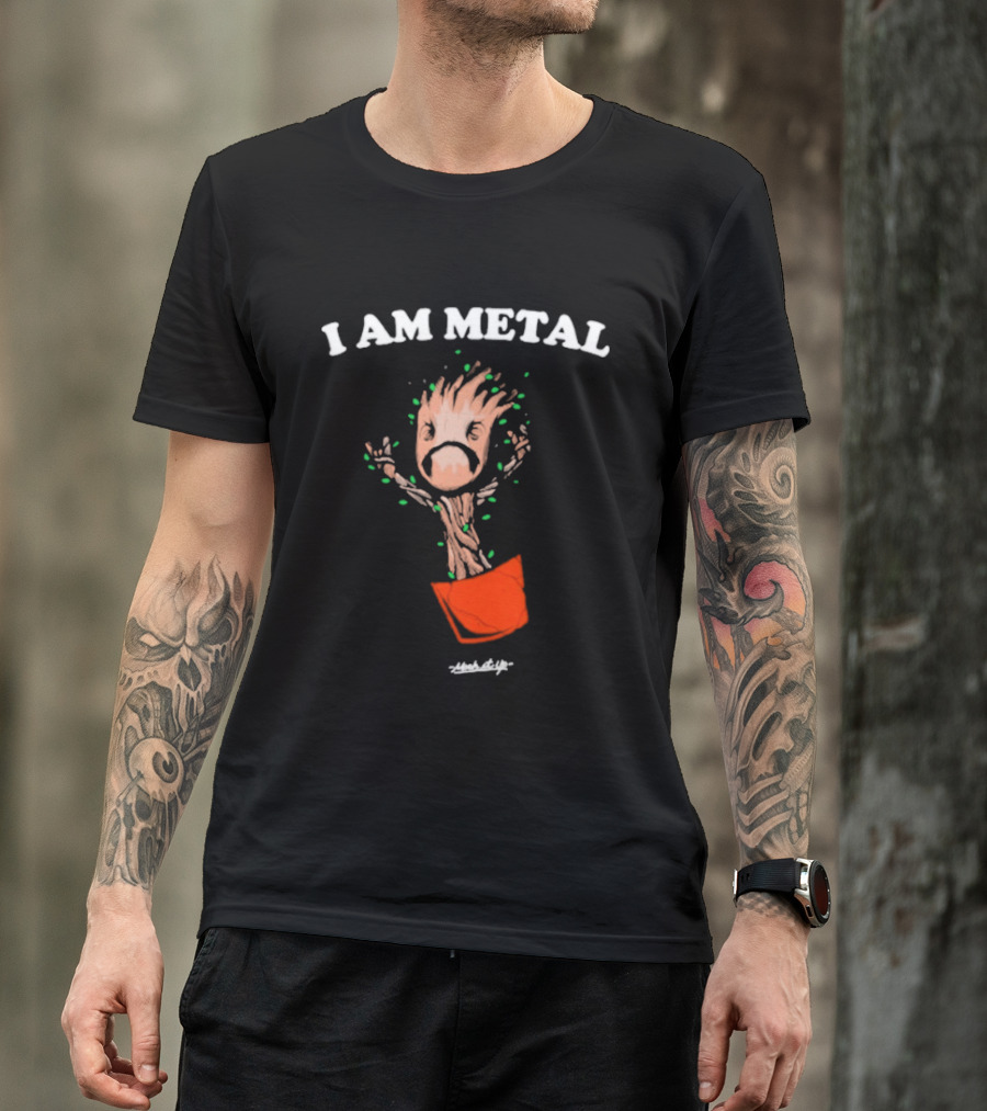 I Am Metal Mosh It Up Dancing Potted T-Shirt