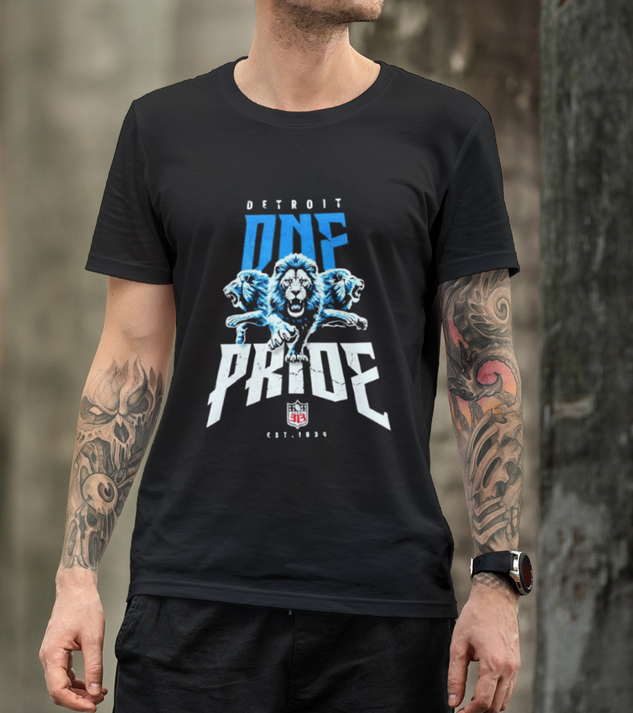 Detroit One Pride 313 Lions Est 1930 T-Shirt