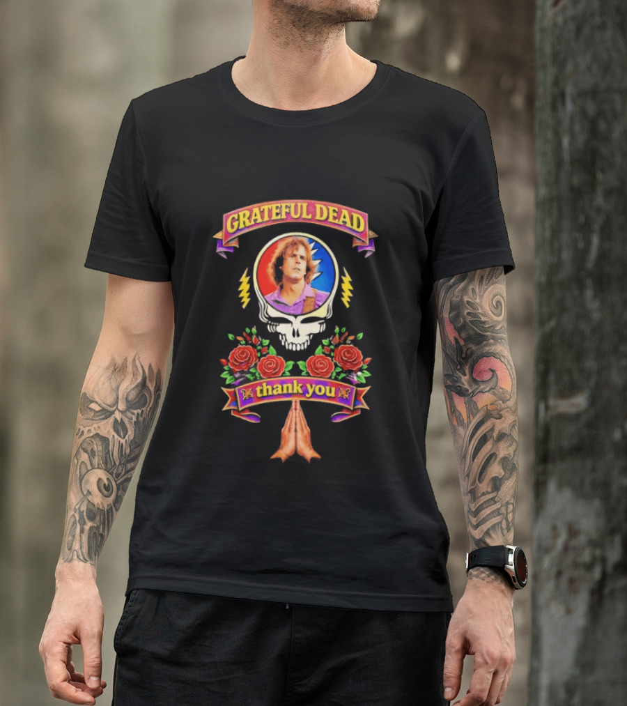 Grateful Dead Thank You Bob Weir 1947 2026 Roses And Skull T-Shirt