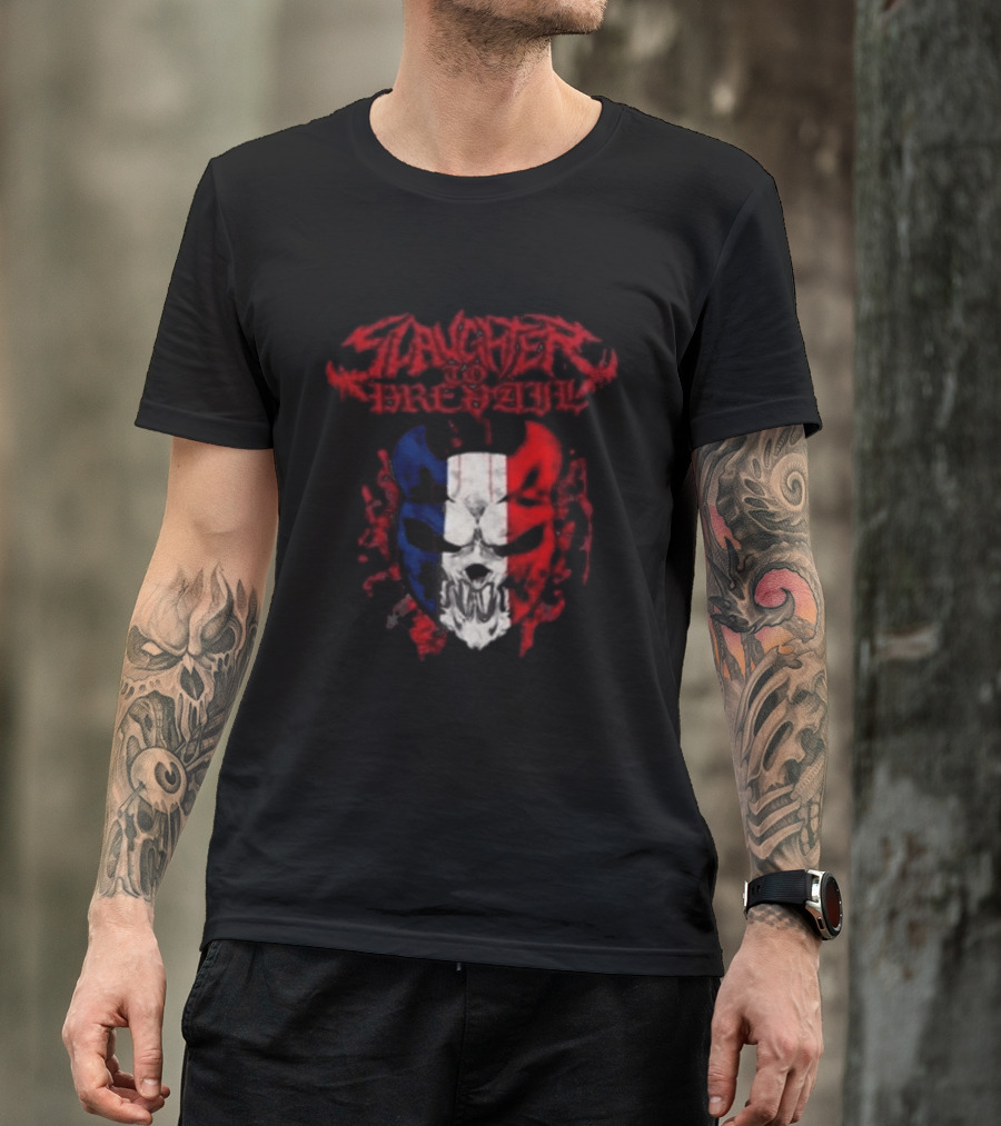 Slaughter To Prevail Mask Paris Pop Up Bataclan France 12 January 2026 Grizzly Winter Tour T-Shirt
