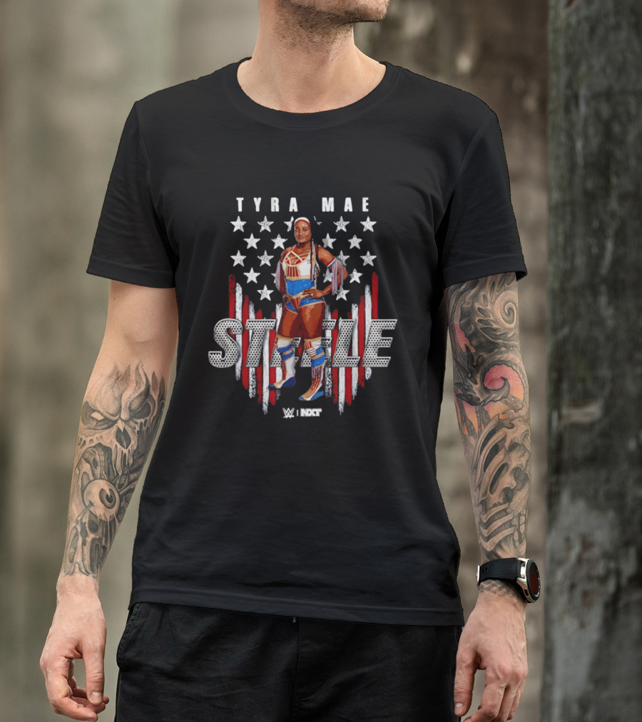 Tyra Mae Steele WWE NXT American Flag Stars T-Shirt