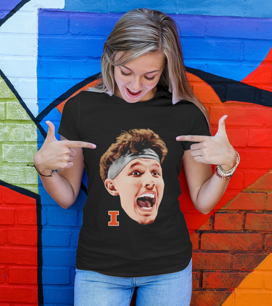 Zvonimir Ivisic Illinois Fighting Illini Big Head Caricature I T-Shirt