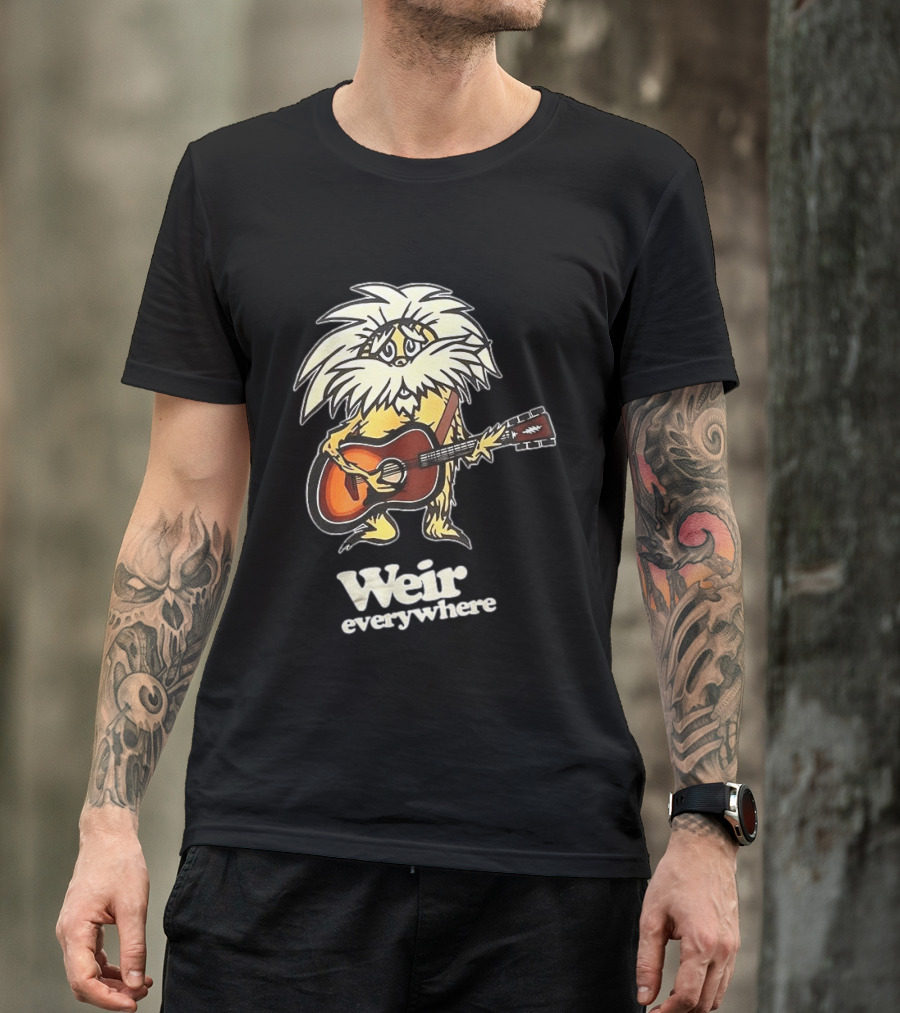 Weir Everywhere Cartoon Character Playing Guitar Grateful Dead T-Shirt