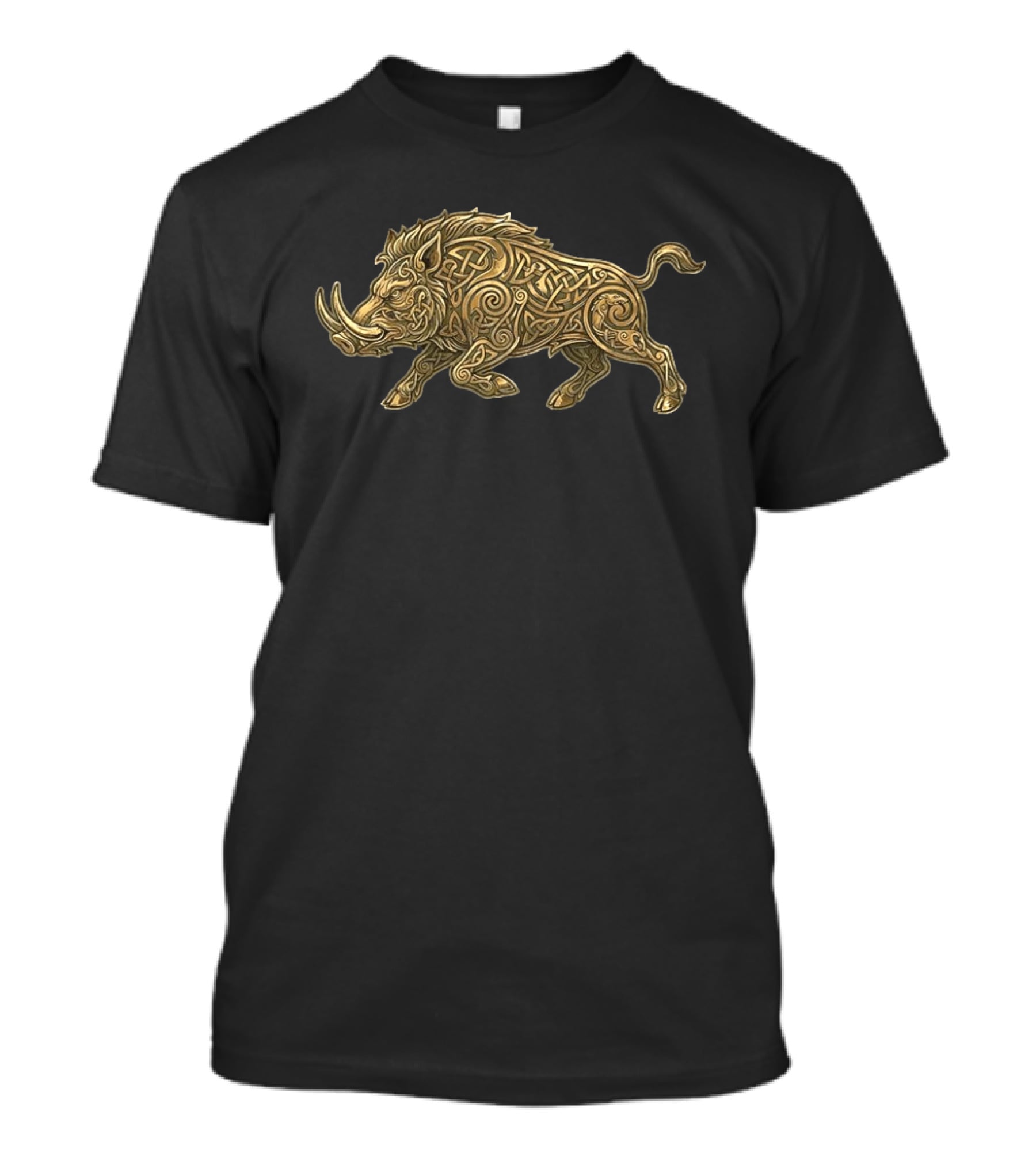 Celtic Boar Norse Mythology Symbolic Artwork With Intricate Knotwork T-Shirt