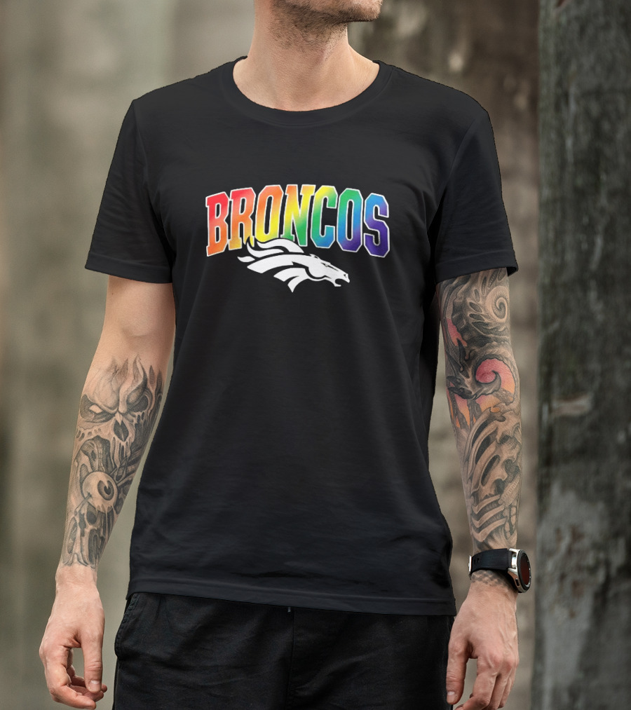 Broncos Rainbow Pride Denver LGBT Supporters T-Shirt