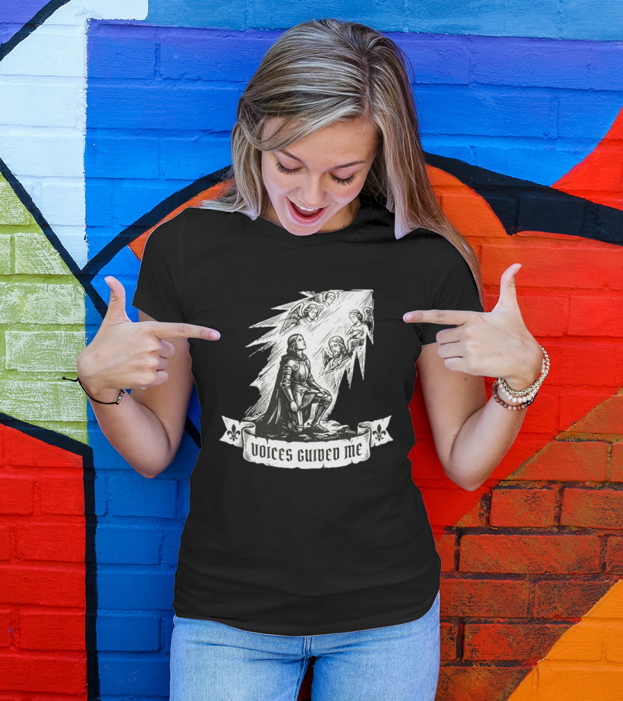Voices Guided Me Joan Of Arc Christian Iconography T-Shirt