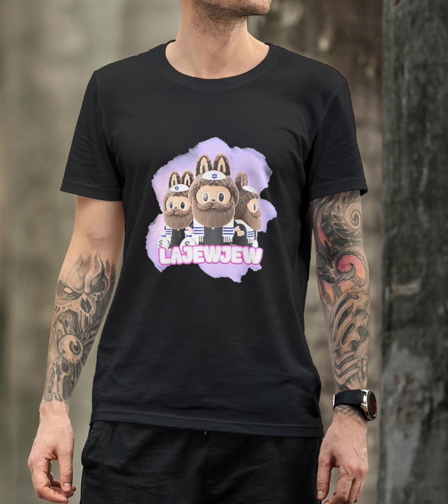 Lajewjew Labubu Jewish Rabbi Kippah Star Of David Characters T-Shirt