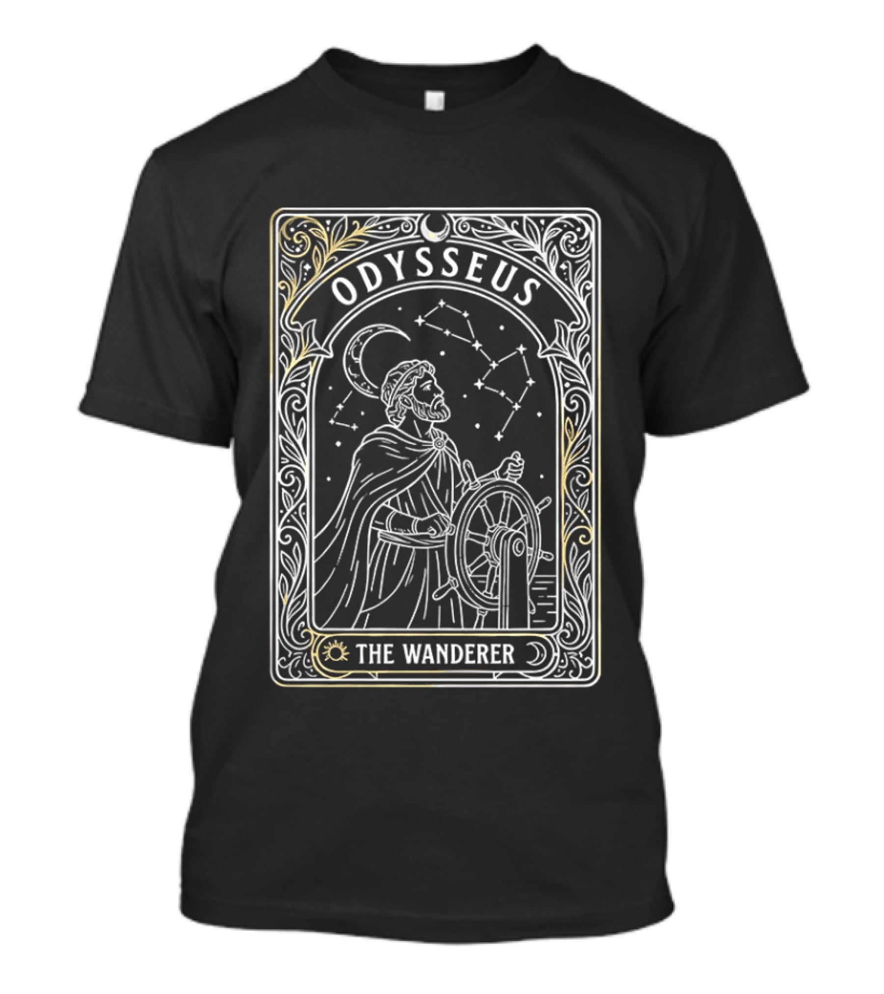 Odysseus The Wanderer Tarot Card Greek Mythology Constellation T-Shirt