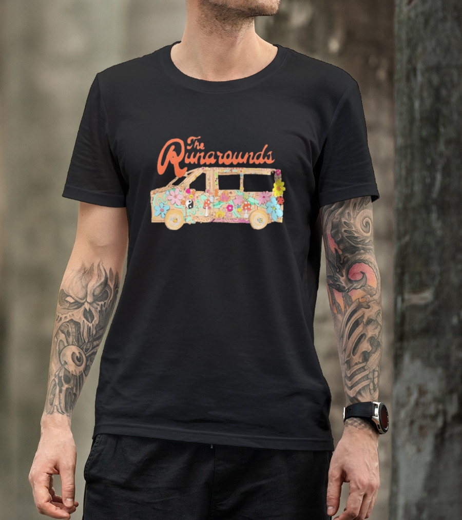 The Runarounds Minivan Flower Power Retro Psychedelic T-Shirt
